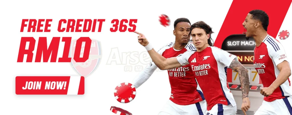 Arsenal888 365 Days Free Credit RM10